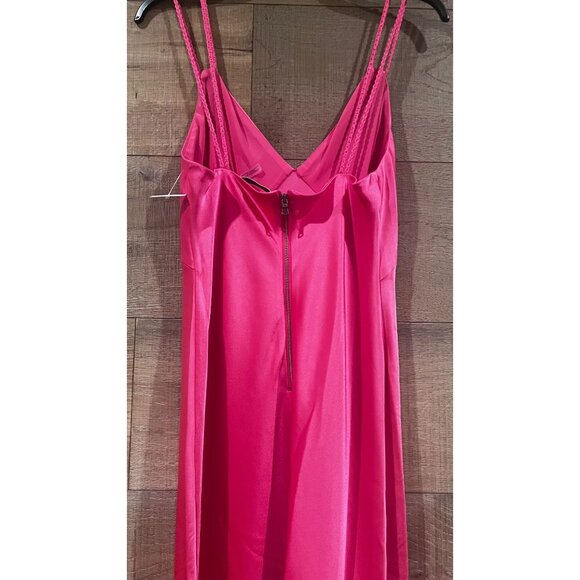 Alice + Olivia Wild pink Kiro Satin Slip dress size 2 NWOT - Picture 7 of 10